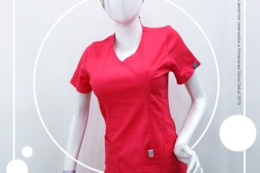 Uniforme medico rojo especial mujer modelo almacenes salud salud
