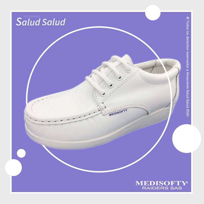 Zapatos Blancos medicos y enfermeria en cuero