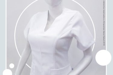 Conjunto uniforme blanco para mujer en antifluido almacenes salud salud