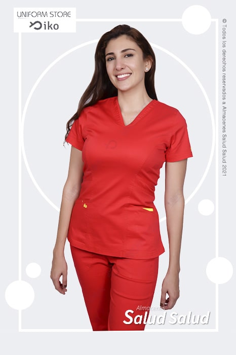 Uniforme de enfermeria rojo