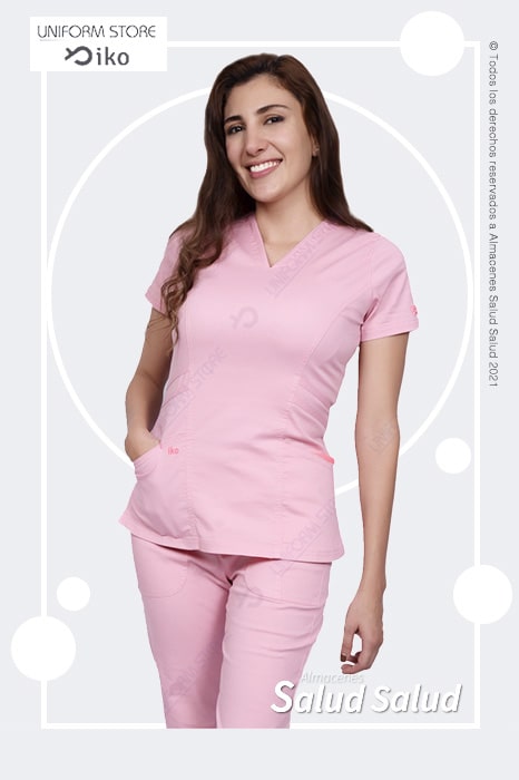 uniforme medico color rosado para enfermeria
