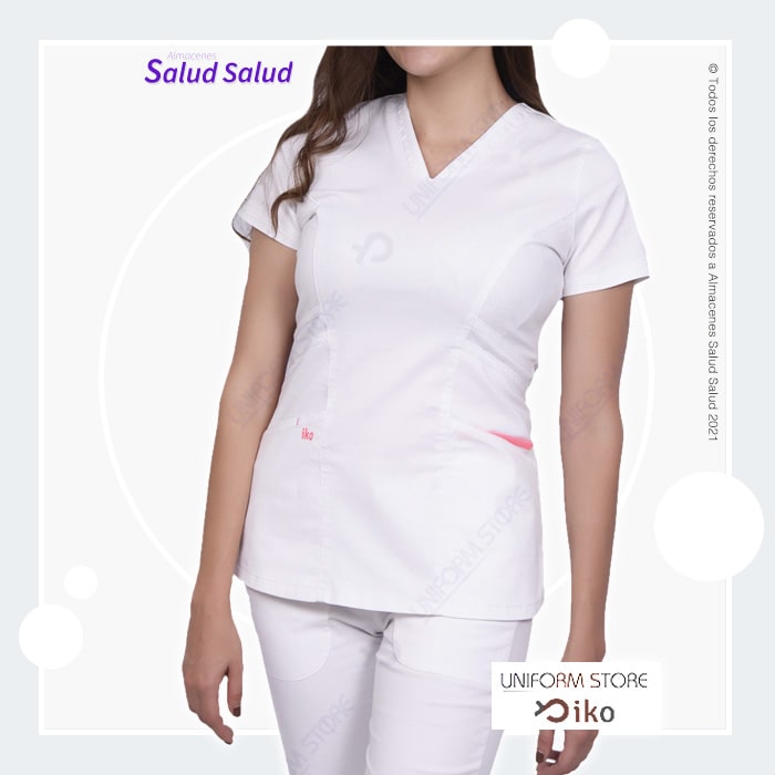 uniforme medico blanco en algodón disponible en almacenes salud salud