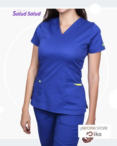 Uniforme azul rey medicas y enfermeras disponible en almacenes salud salud