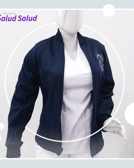 chaqueta azul en algodón para medico