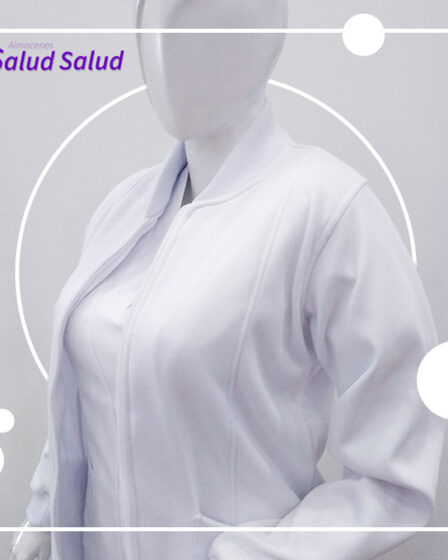 Chaqueta blanca en algodón almacenes salud salud