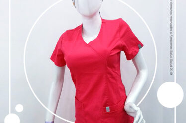 Uniforme medico rojo especial mujer modelo almacenes salud salud