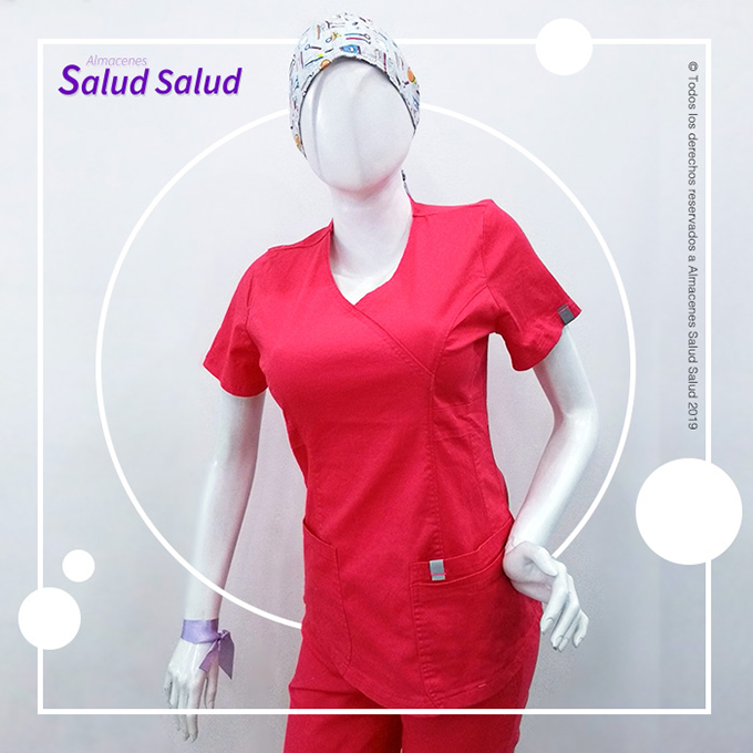 Uniforme medico rojo especial mujer modelo almacenes salud salud