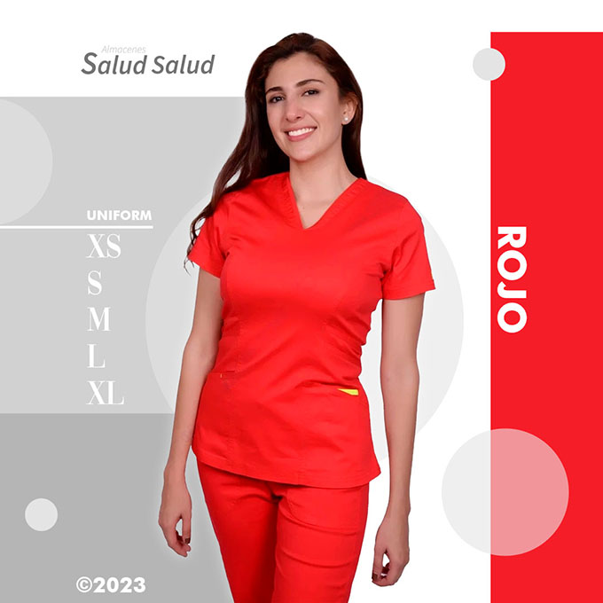 uniforme medico rojo