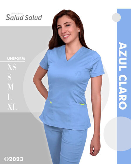 uniforme de enfermeria color azul claro