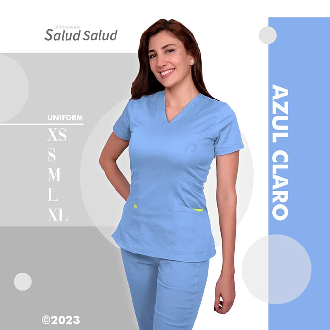 uniforme de enfermeria color azul claro