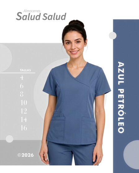 uniforme medico enfermeria azul petroleo en antifluidos disponible en almacenes salud salud
