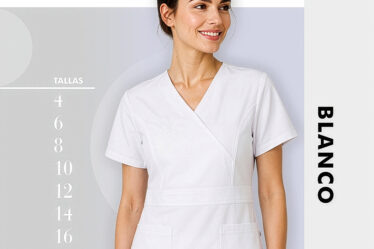 uniforme de enfermeria blanco para mujer en antifluido disponible en almacenes salud salud