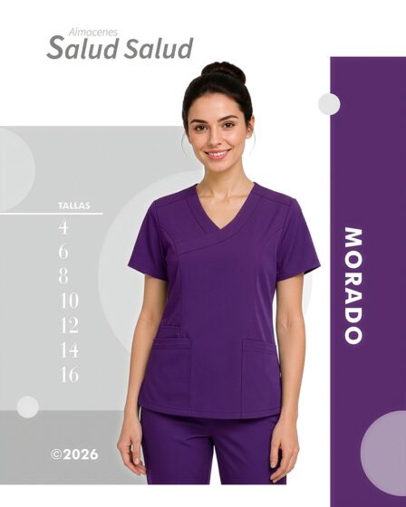 uniforme medico enfermeria antifluidos morado en disponible en almacenes salud salud