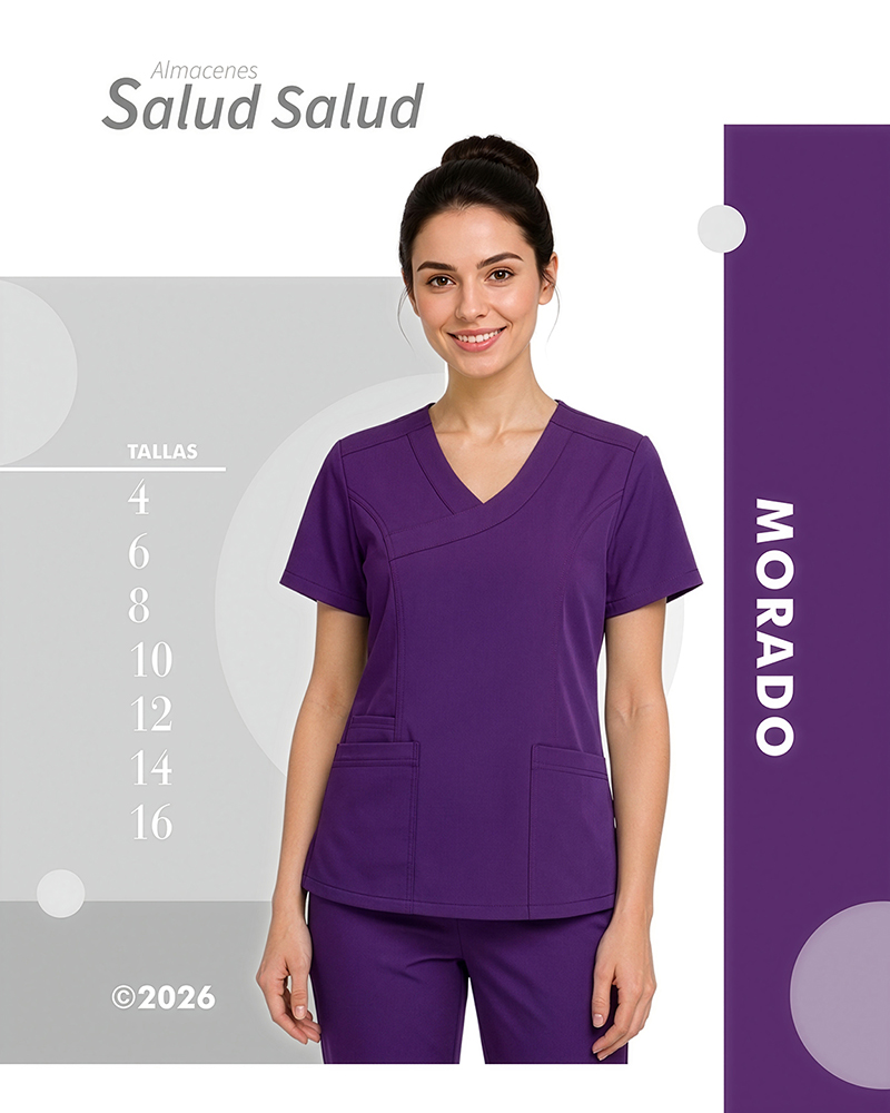 uniforme medico enfermeria antifluidos morado en disponible en almacenes salud salud