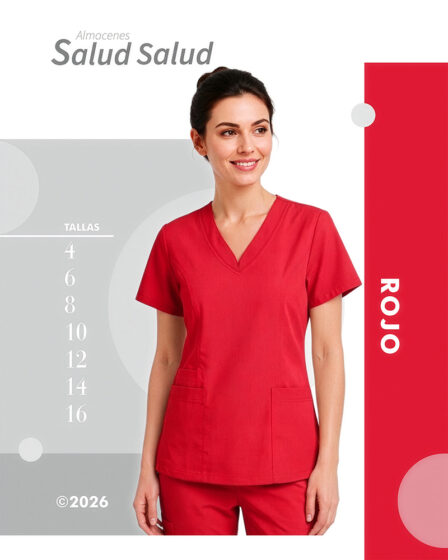 uniforme medico enfermeria rojo en antifluidos disponible en almacenes salud salud