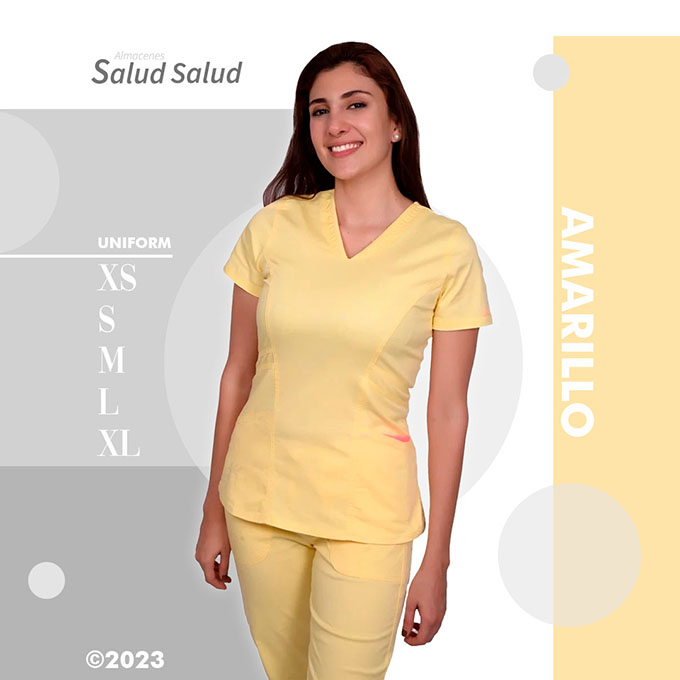 uniforme medico amarillo disponible en almacenes salud salud