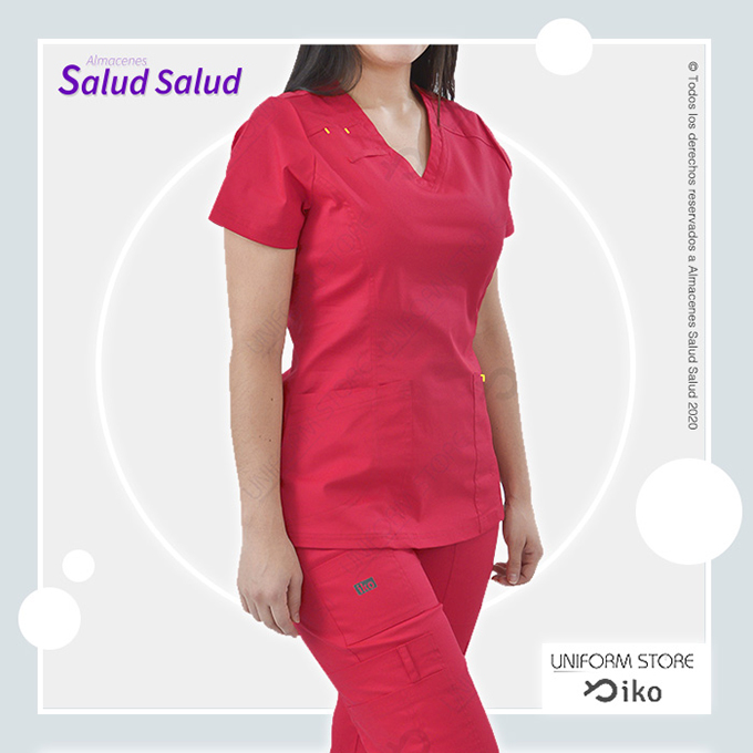 Uniforme medico crimson para salud