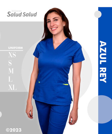 Uniforme azul rey medicas y enfermeras disponible en almacenes salud salud