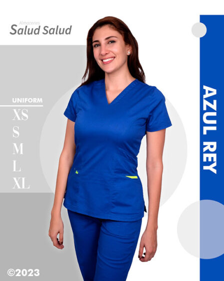 Uniforme azul rey medicas y enfermeras disponible en almacenes salud salud