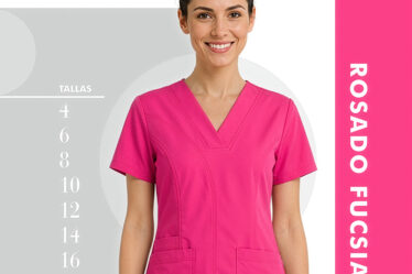 uniforme medico enfermeria rosado fucsia magenta en antifluidos disponible en almacenes salud salud