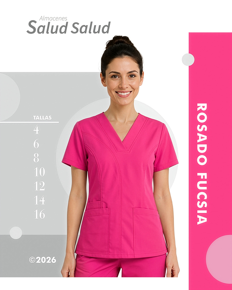uniforme medico enfermeria rosado fucsia magenta en antifluidos disponible en almacenes salud salud