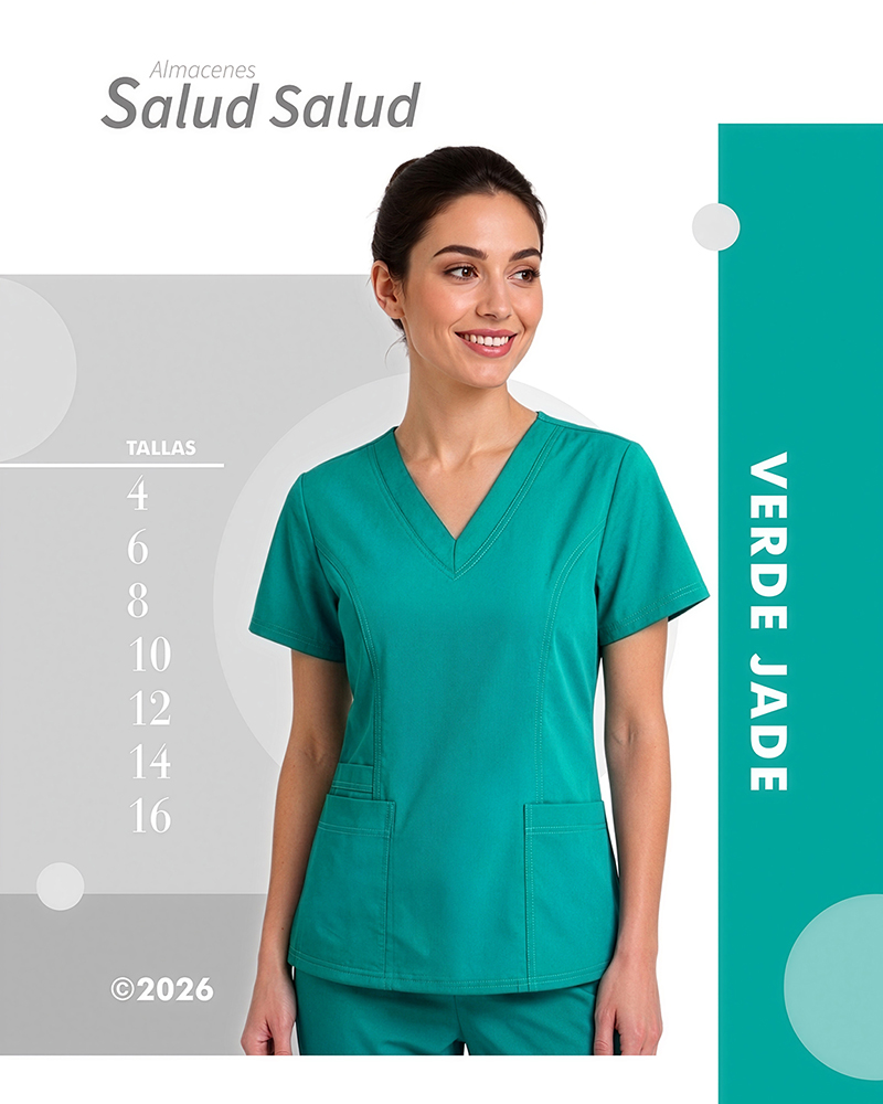 uniforme medico enfermeria color verde jade en antifluidos disponible en almacenes salud salud