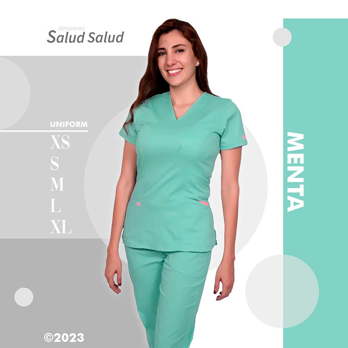 uniforme medico menta para enfermeria salud medicia y estetica