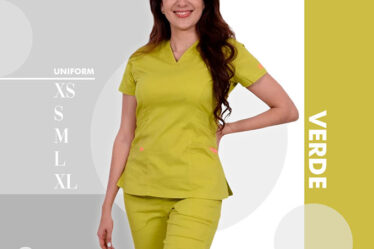 uniforme medico verde biche para salud enfermeria medicina diseños exclusivos y modernos