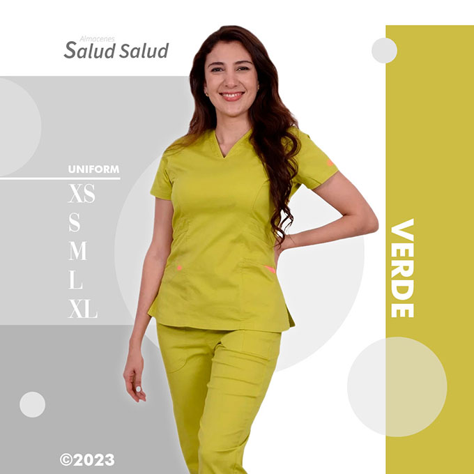 uniforme medico verde biche para salud enfermeria medicina diseños exclusivos y modernos