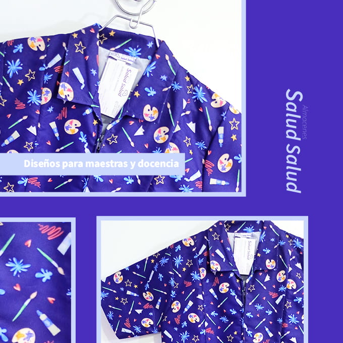 blusa antifluidos con cremallera para salud y atencion