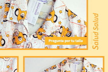 blusa antifluidos de uniforme estampada
