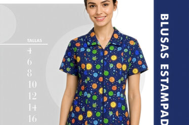 blusas de enfermera estampadas para mujer en antifluidos, blusa para enfermeria estamapada escolar docencia maestra