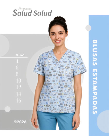 blusas de enfermera estampadas para mujer en antifluidos, blusa para enfermeria estampada odontologia asistente odontologica mulitas mujer