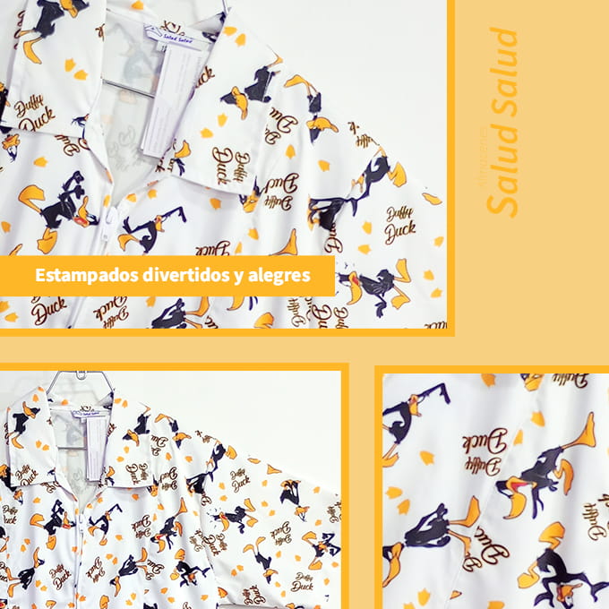 Blusa antifluidos estampada escolar