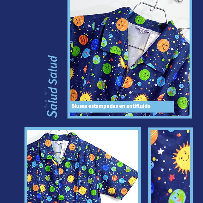 Blusa estampada antilfuido profesora