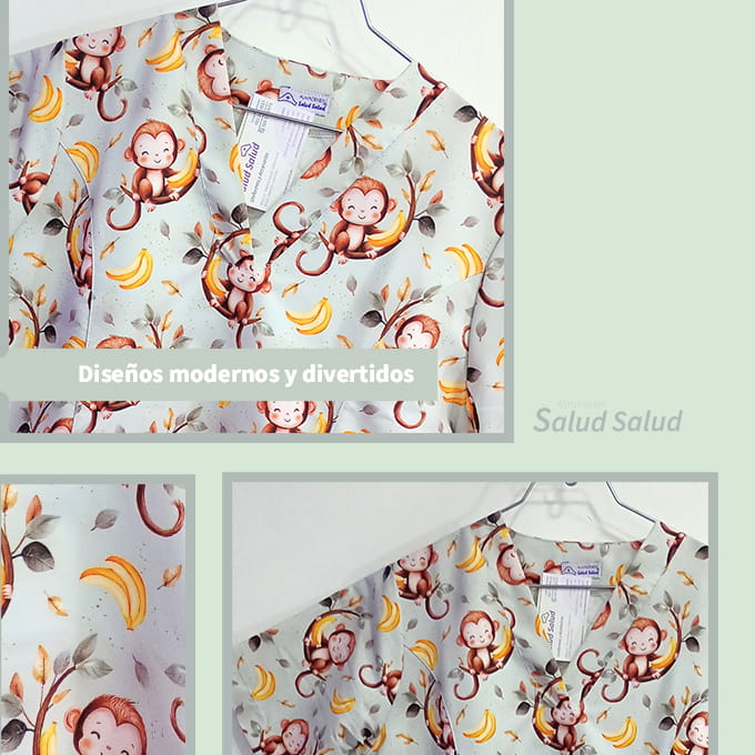 Blusa estampada antifluido escolar